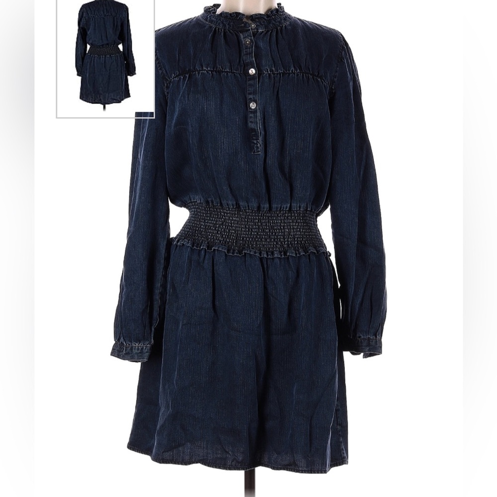 Women’s Rails Shawna dark denim dress - M- long sleeves, dark blue